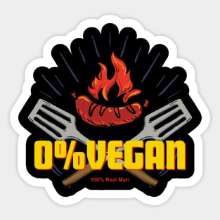 bbq t-shirt 0%vegan Sticker